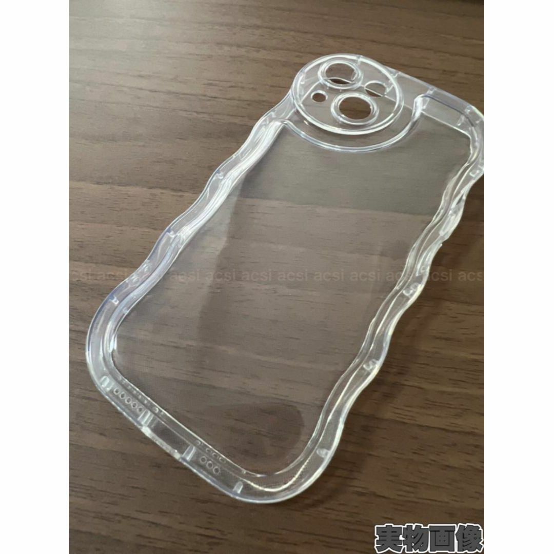 iPhone14 クリア ケース 透明 ぷくぷく プリ アクスタ スマホ/家電/カメラのスマホアクセサリー(iPhoneケース)の商品写真