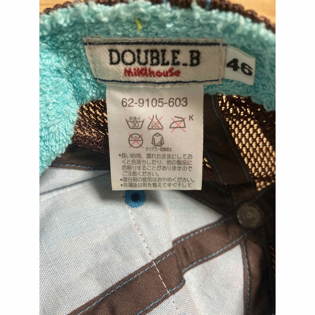 DOUBLE.B(ダブルビー)のミキハウス miki house DOUBLE.B 子供用 キャップ 帽子 キッズ/ベビー/マタニティのこども用ファッション小物(帽子)の商品写真