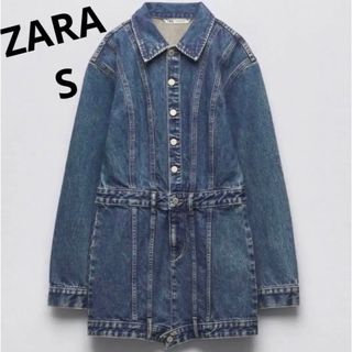 ザラ(ZARA)のTRF デニムワンピース(ミニワンピース)