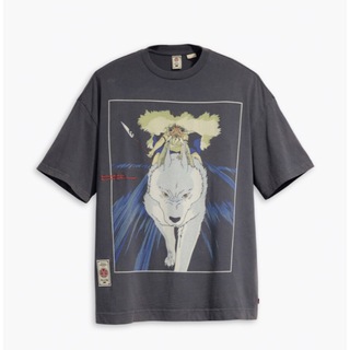 ジブリ(ジブリ)のLEVI'S® X PRINCESS MONONOKE ワイドTシャツ ブラック(Tシャツ/カットソー(半袖/袖なし))