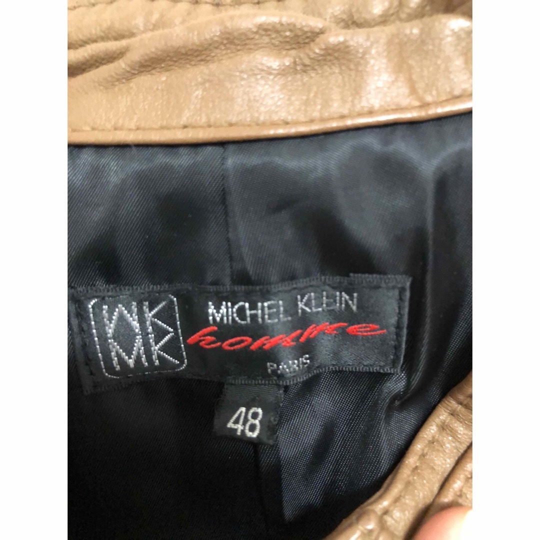 MICHEL KLEIN HOMME(ミッシェルクランオム)のミシェルクラン皮ジャケット メンズのジャケット/アウター(レザージャケット)の商品写真