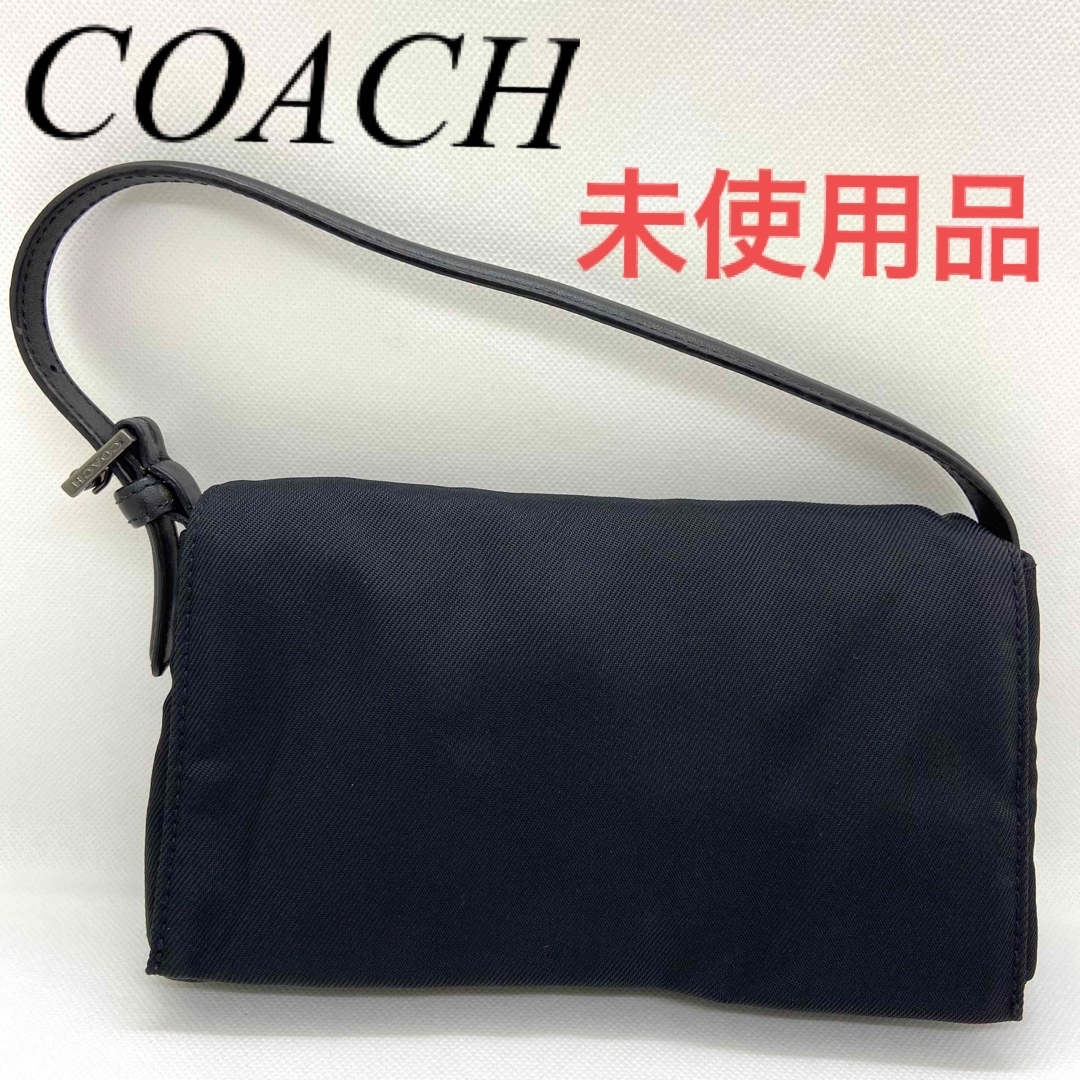 COACH(コーチ)の<未使用>コーチ　ショルダーバッグ　8118 ナイロン　レザー　ブラック黒 レディースのバッグ(ショルダーバッグ)の商品写真