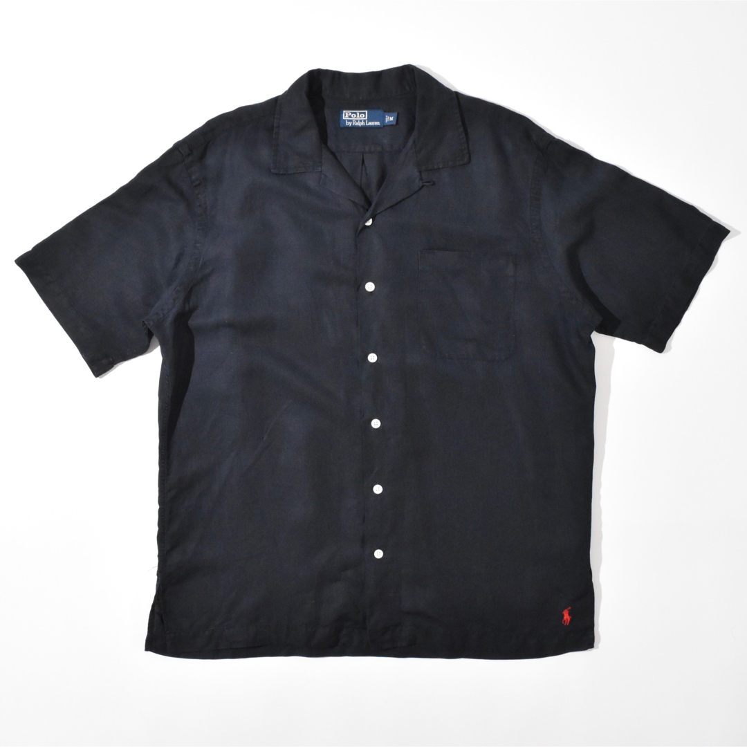 POLO RALPH LAUREN(ポロラルフローレン)の90s Polo Ralph Lauren Shirt SILK BLACK M メンズのトップス(シャツ)の商品写真