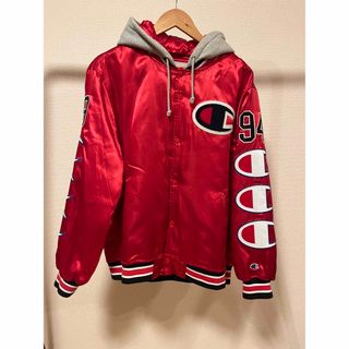 Supreme×Champion 即完 フーデッド サテン バーシティジャケット