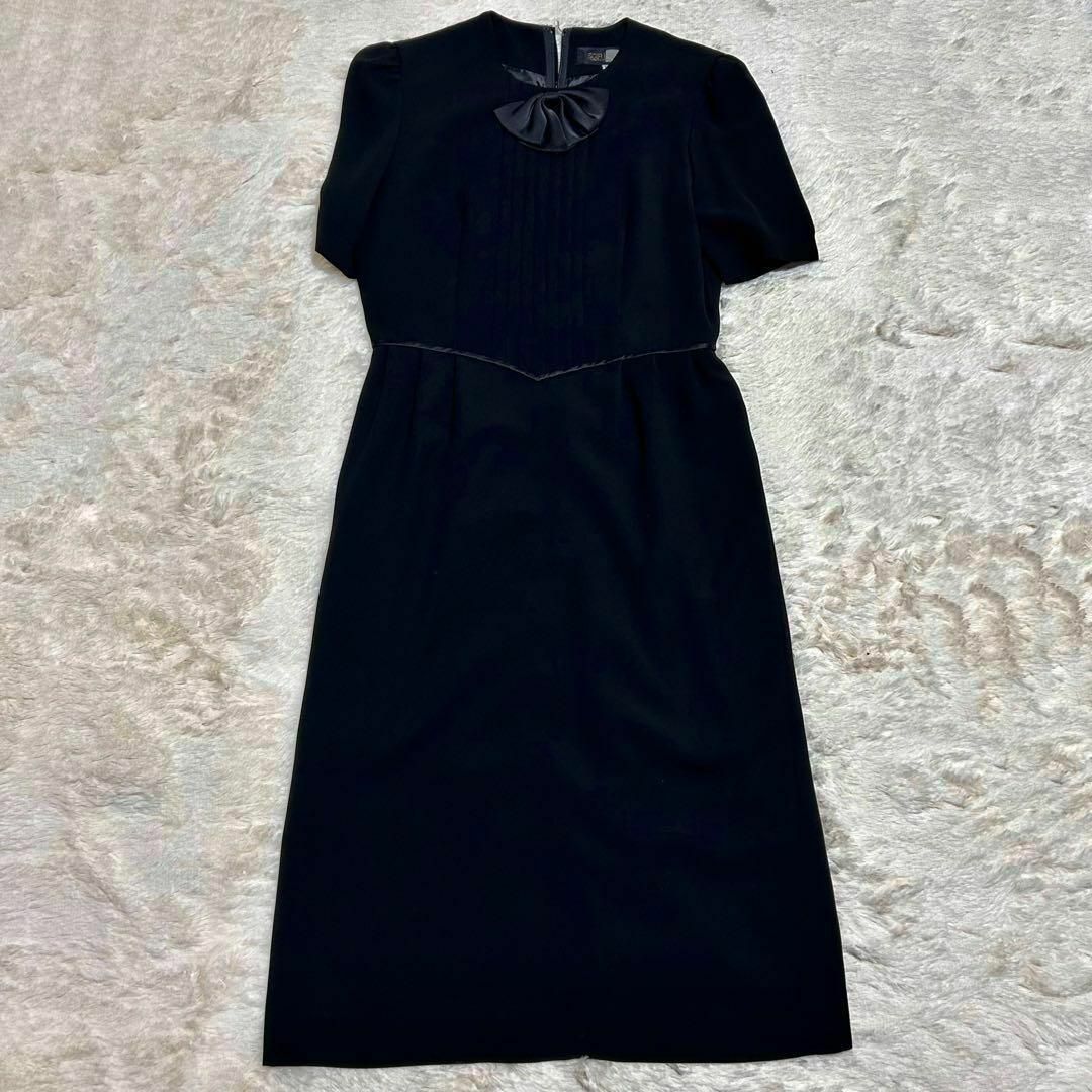 TOKYO SOIR - 美品 東京ソワール ノーカラー ブラックフォーマル礼服