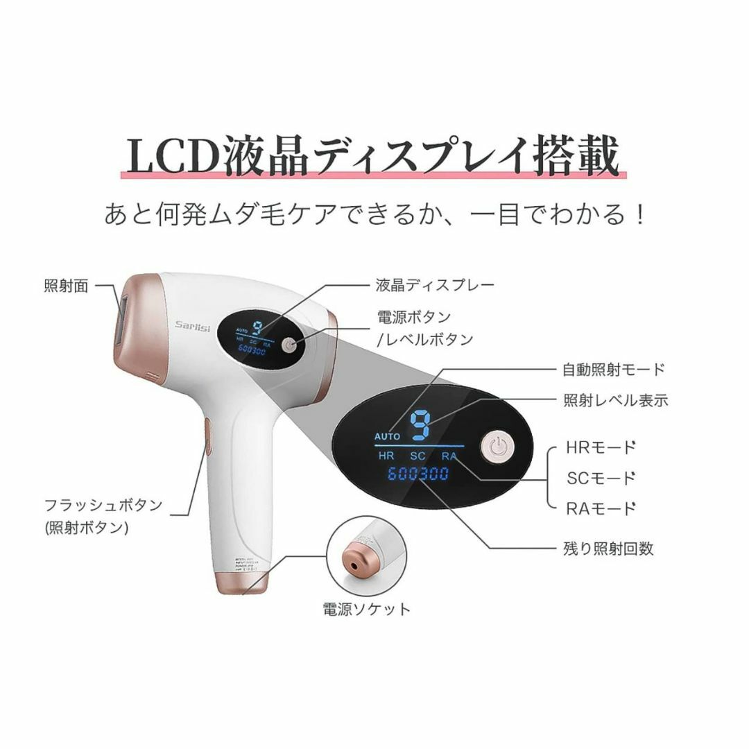 無痛脱毛器 全身適用 自動照射機能搭載スマホ/家電/カメラ