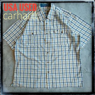 カーハート(carhartt)の【C152】カーハート USA古着 レア 一点物 ナイスマルチカラー レトロ(シャツ)