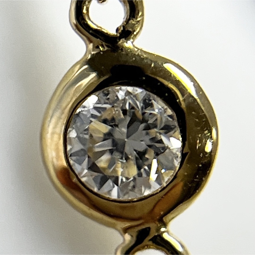 k18イエローゴールド　ネックレス　天然ダイヤモンド0.32ct 覆輪