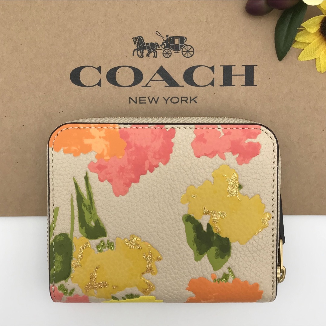 COACH 財布 ☆大人気☆ ビルフォールド ウォレット フローラル 花柄