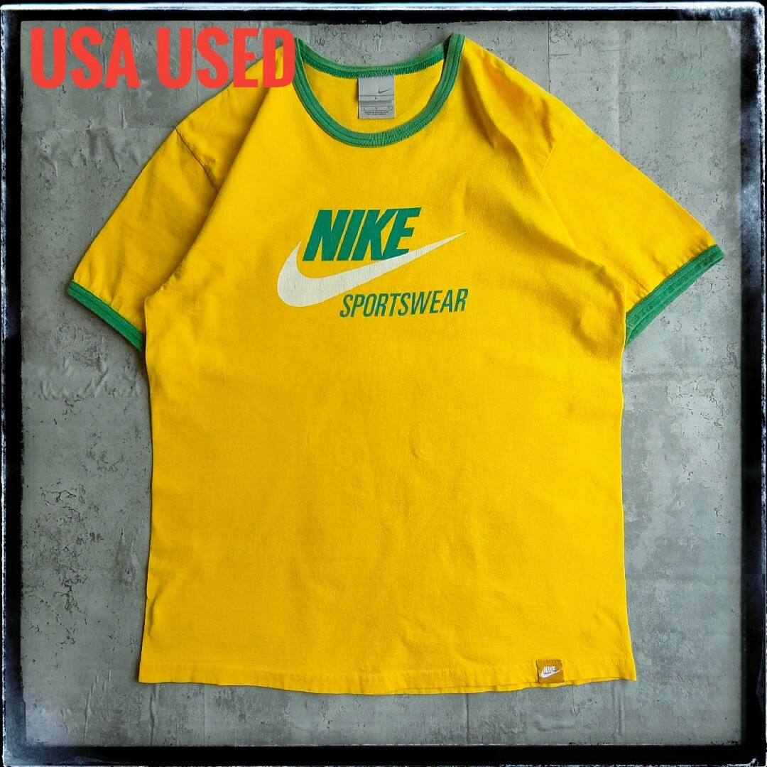 90s OLD NIKE リンガーネック Tシャツ リンガーT