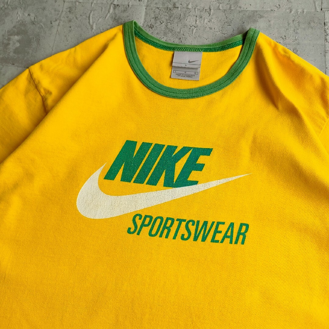 【US輸入】NIKE ナイキ　ヴィンテージ　リンガーTシャツ《メンズXL》