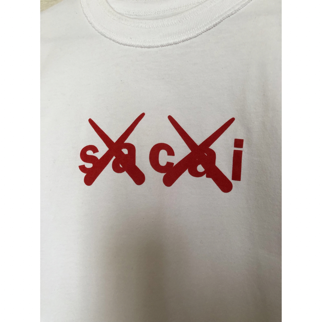 sacai×KAWS 】 Flock Print T-ShirtロゴTシャツ - Tシャツ/カットソー