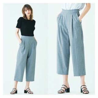 Ballsey ボールジィ ポリエステルレーヨン フロントタッククロップドパンツ