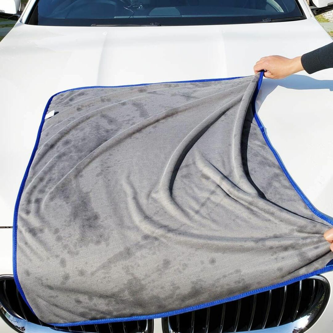 SHSCLY マイクロファイバー洗車タオル 超吸水ドライヤークロス 大判厚手ツイ