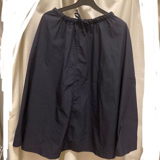 ムジルシリョウヒン(MUJI (無印良品))の無印良品　フレアスカート　紺色(ひざ丈スカート)