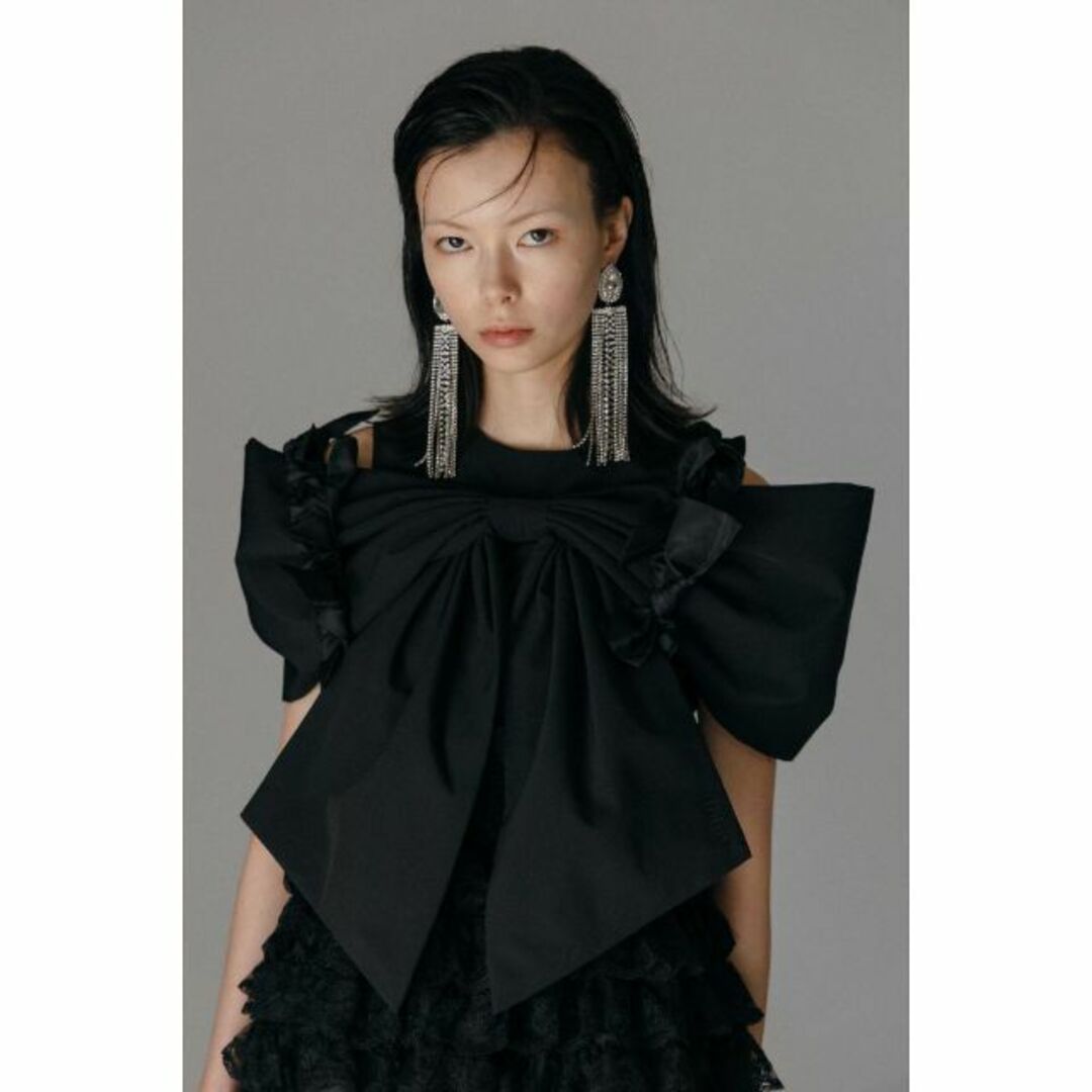 即日発送 新品 完売品 Bibiy. ANNE RIBBON BLOUSE 黒