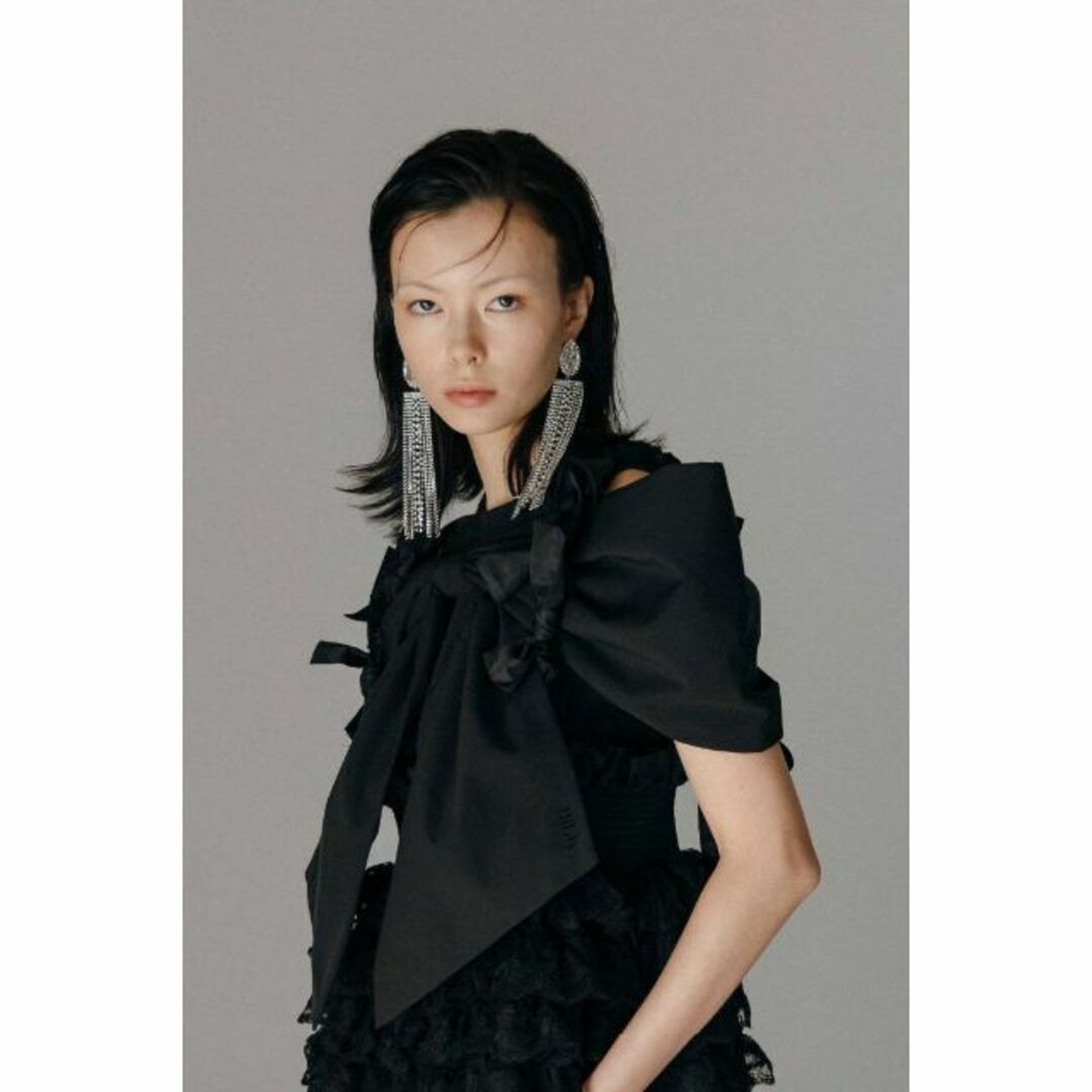 即日発送 新品 完売品 Bibiy. ANNE RIBBON BLOUSE 黒