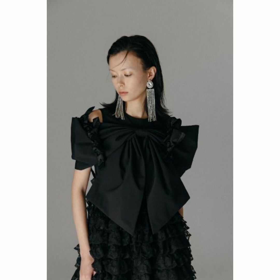 即日発送 新品 完売品 Bibiy. ANNE RIBBON BLOUSE 黒