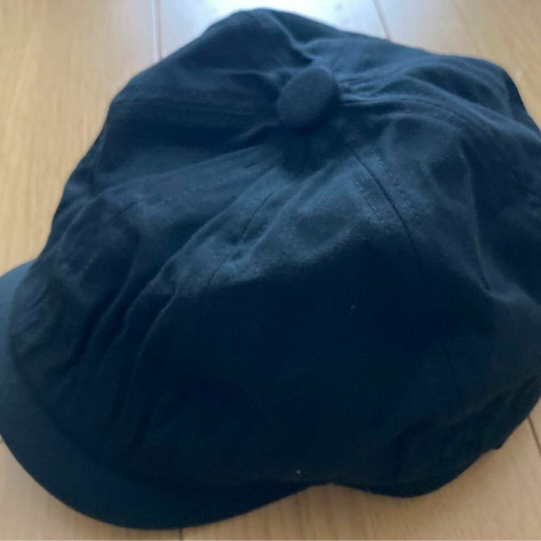 L ブラック キャスケット帽子 海外 韓国 ブラック メンズ シンプル 送料無料 メンズの帽子(キャスケット)の商品写真