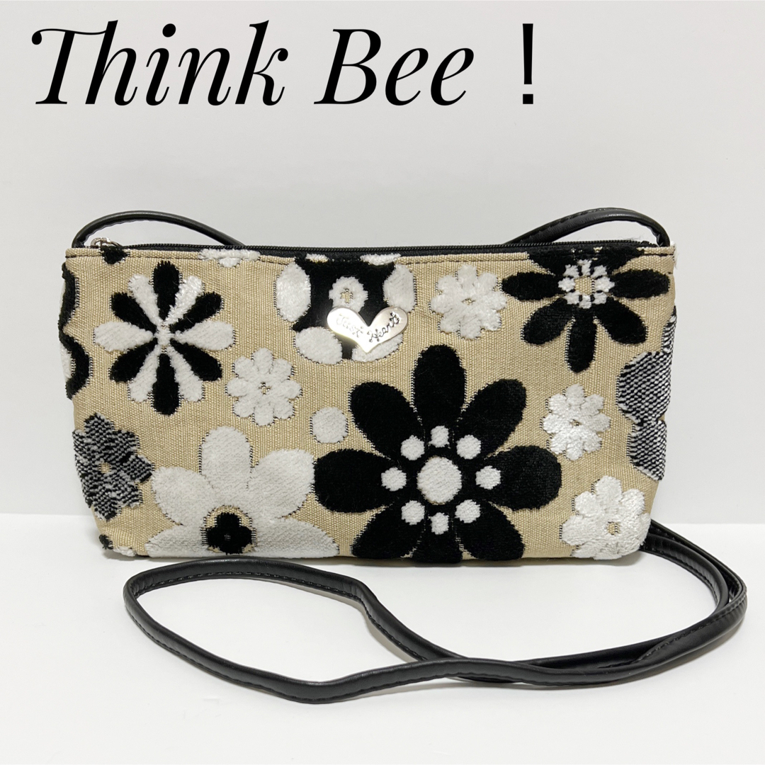 Think Bee!(シンクビー)のThink Bee！シンクビー✨ショルダーバッグ マーガレット 白黒ベージュ レディースのバッグ(ショルダーバッグ)の商品写真