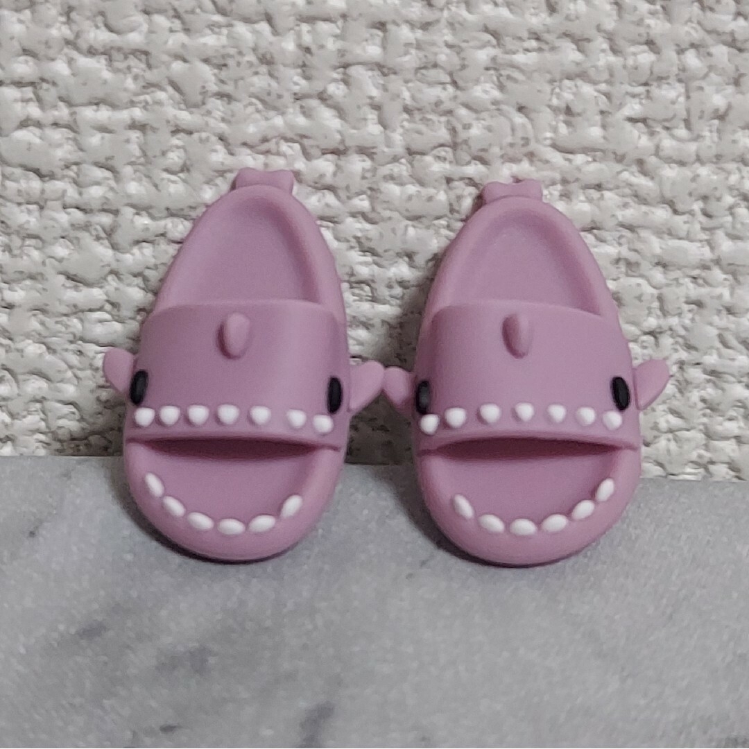 サメさんサンダル☆パープル 1/6ドールサイズ ブライスアウトフィット ハンドメイドのぬいぐるみ/人形(その他)の商品写真
