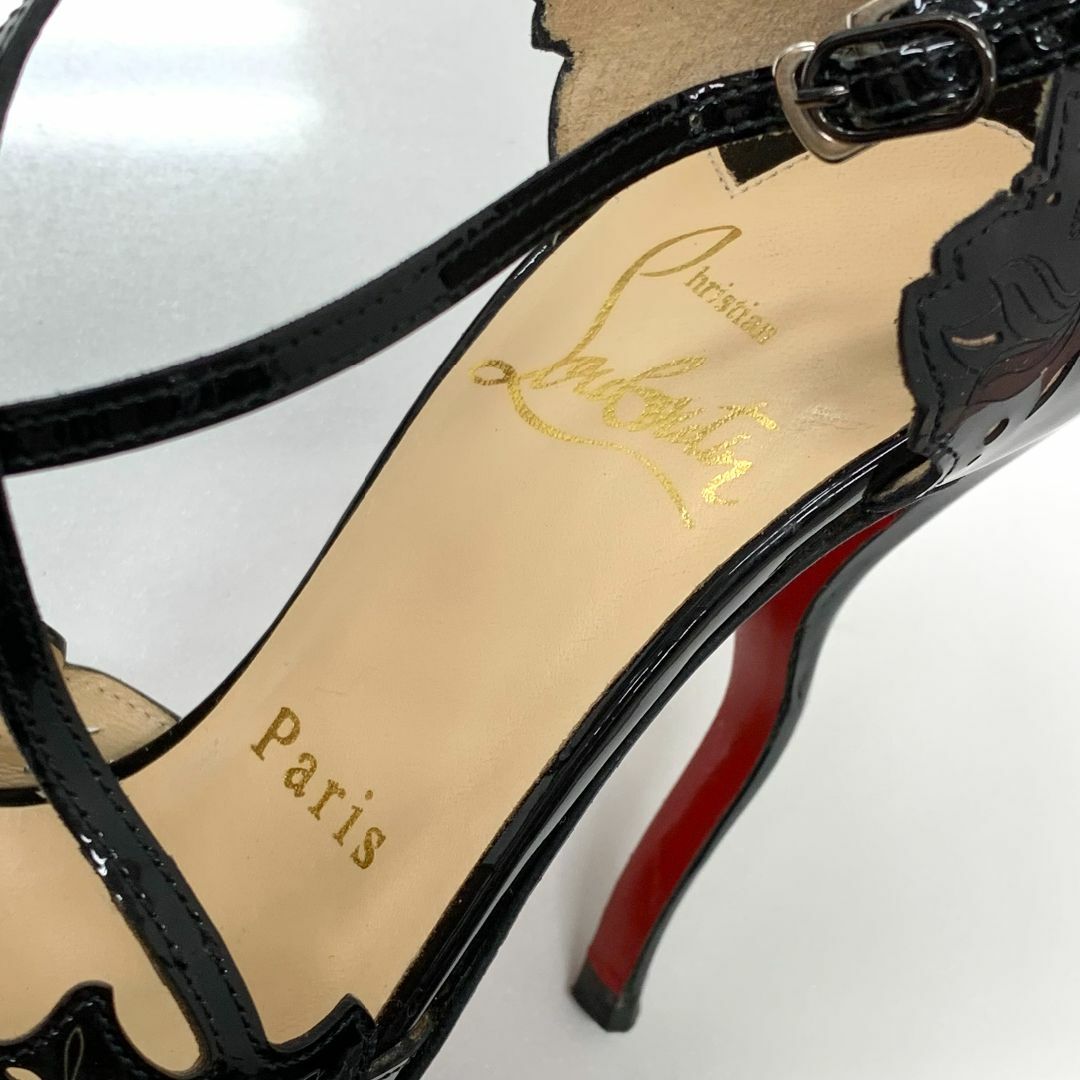 Christian Louboutin(クリスチャンルブタン)の6909 クリスチャンルブタン パテント ボタニカル パンプス ウェーブヒール レディースの靴/シューズ(ハイヒール/パンプス)の商品写真