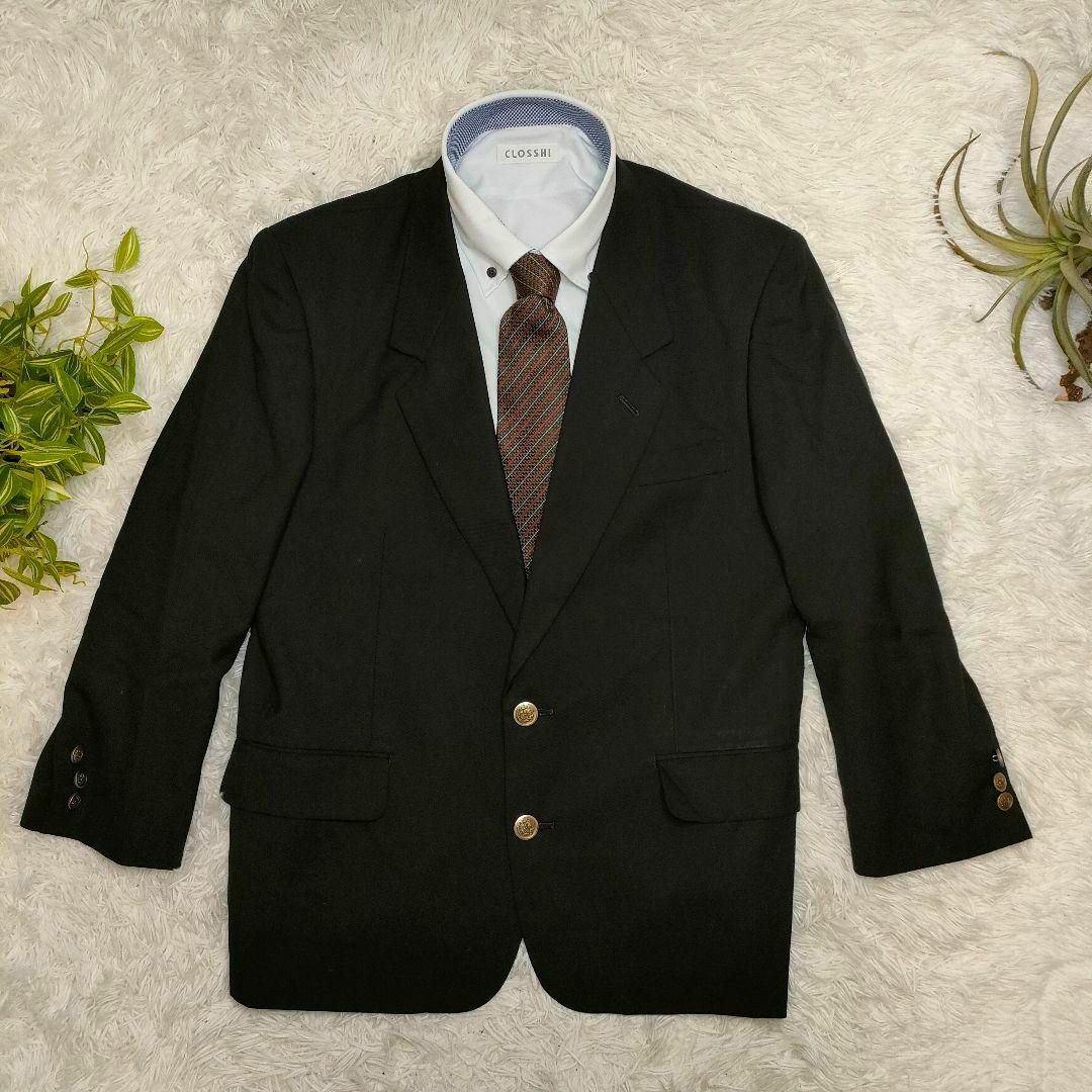 IN STYLE GENTLEMAN テーラードジャケット ブラック 銀ボタン メンズのスーツ(スーツジャケット)の商品写真