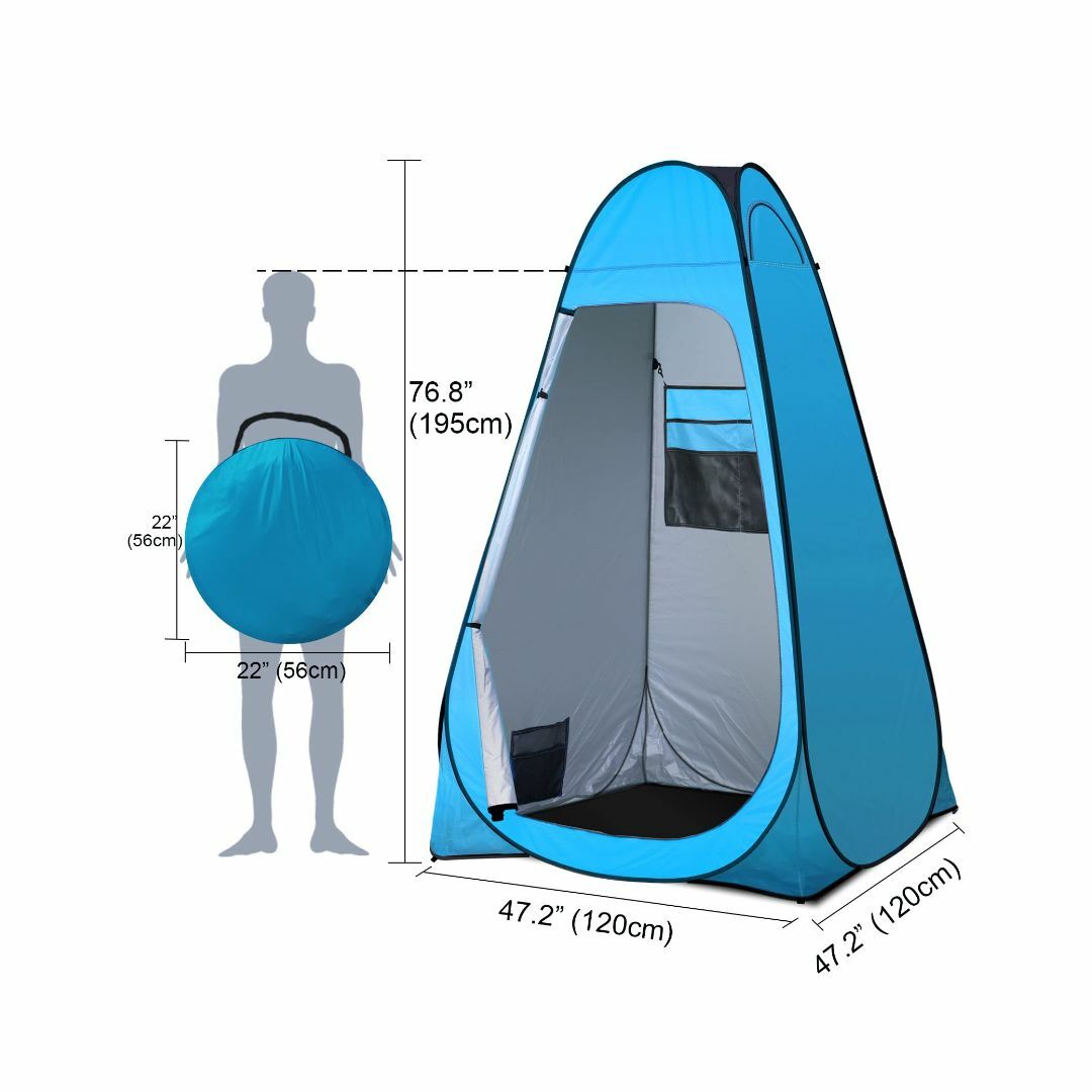 innhom 着替えテント プライベート 透けない 防水 防災 1門3窓 120