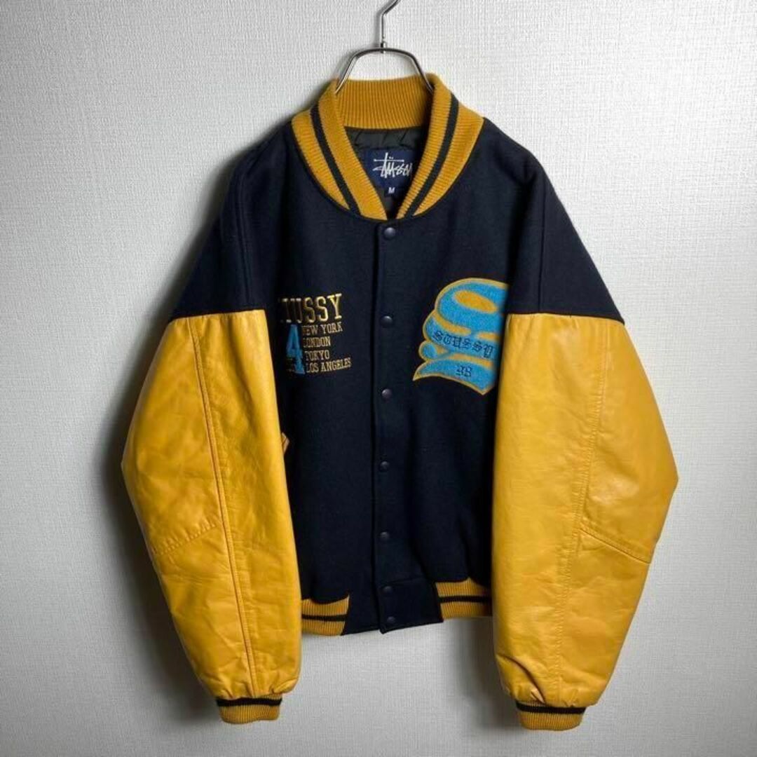 90s STUSSY 4大都市　ジップニット