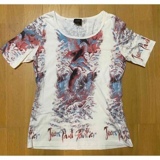 美品 ジャンポールゴルチエ Jean-Paul GAULTIER Tシャツ カットソー 半袖 ショートスリーブ 鯉 和柄 トップス レディース 40(M相当) マルチカラー