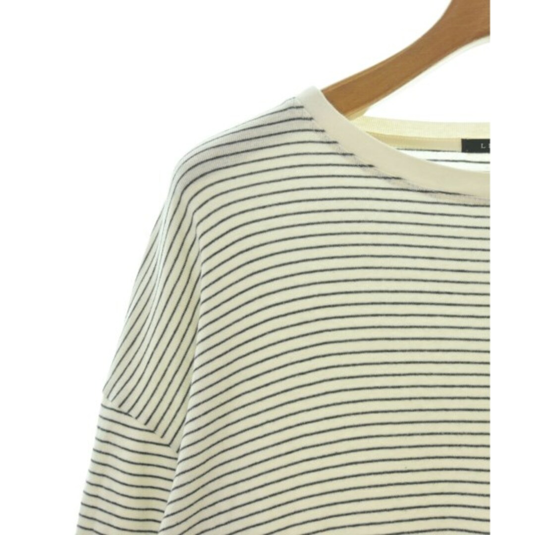 LENO リノ Tシャツ・カットソー 1(S位) ベージュx黒(ボーダー) 【古着