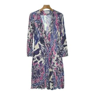 エミリオプッチ(EMILIO PUCCI)のEMILIO PUCCI ワンピース 38(M位) 青xピンクx白等(総柄) 【古着】【中古】(ひざ丈ワンピース)