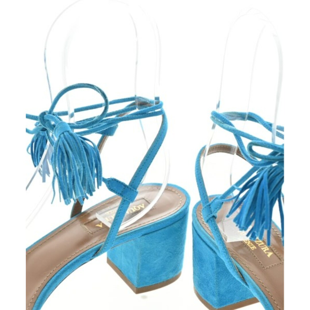 Aquazzura(アクアズーラ)のAQUAZZURA アクアズーラ サンダル 37(24cm位) 水色 【古着】【中古】 レディースの靴/シューズ(サンダル)の商品写真