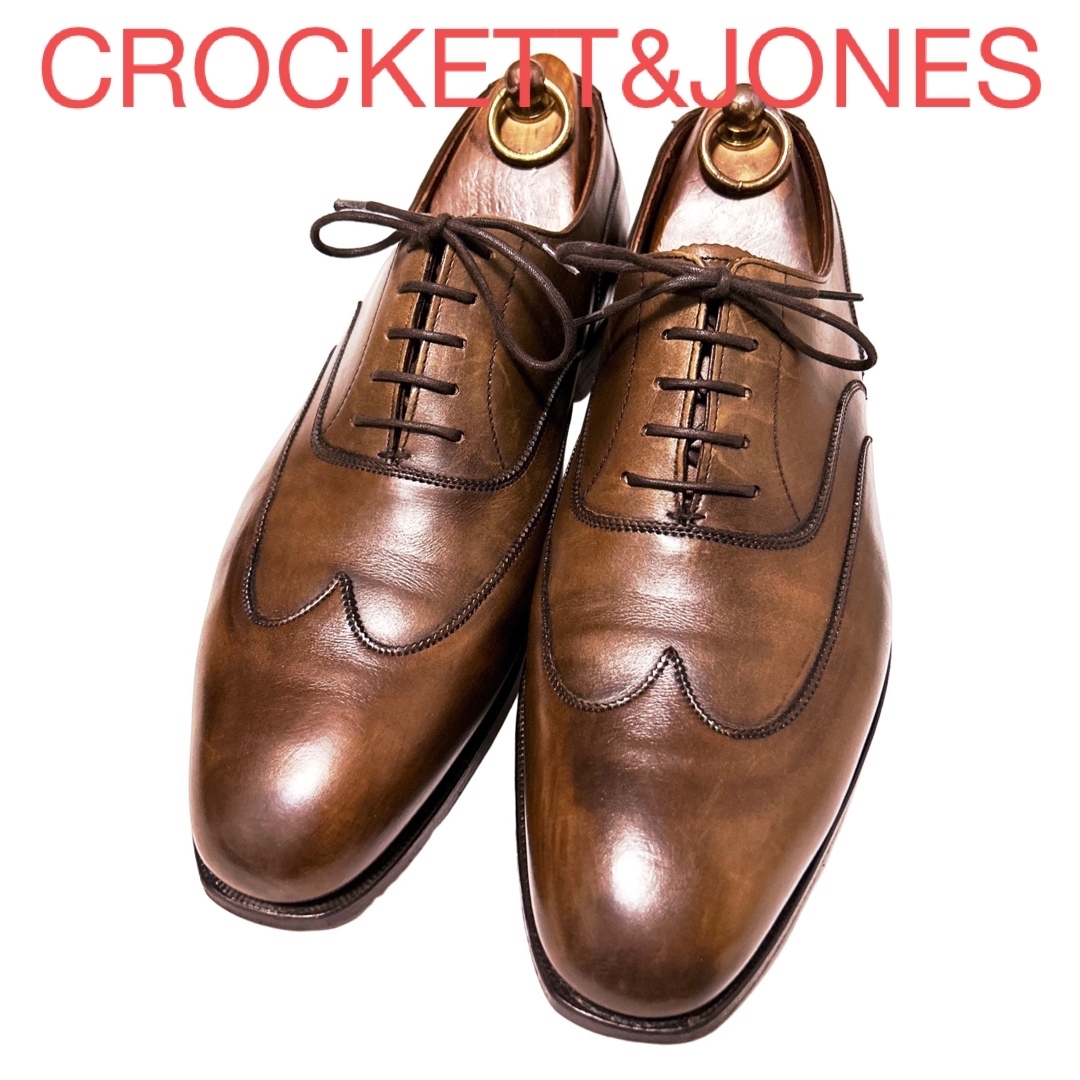 157.CROCKETT&JONES TAVISTOCK フルブローグ 7.5E靴/シューズ