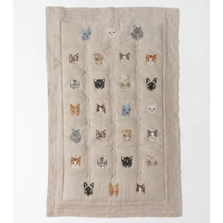 アッシュペーフランス(H.P.FRANCE)のcoral&tusk  Cats Quilt  キルト(クッションカバー)