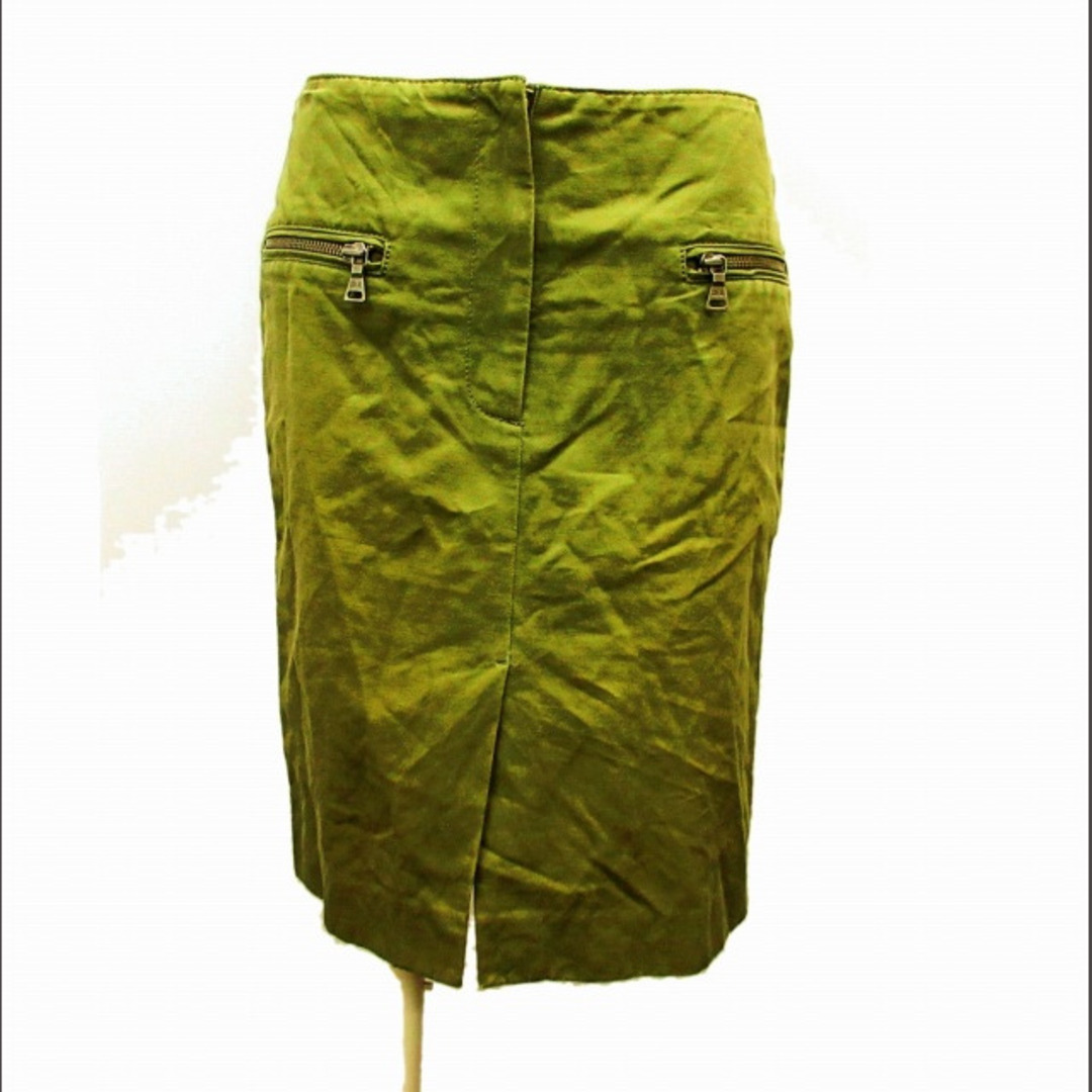 JOSEPH(ジョゼフ)のジョセフ JOSEPH 美品 スカート ひざ丈 綿 麻 緑系 カーキ 36 S レディースのスカート(ひざ丈スカート)の商品写真