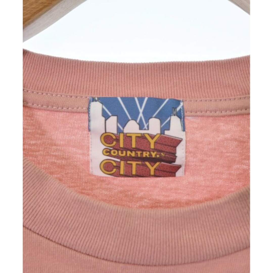 CITY COUNTRY CITY Tシャツ・カットソー M ピンク 【古着】【中古】 メンズのトップス(Tシャツ/カットソー(半袖/袖なし))の商品写真