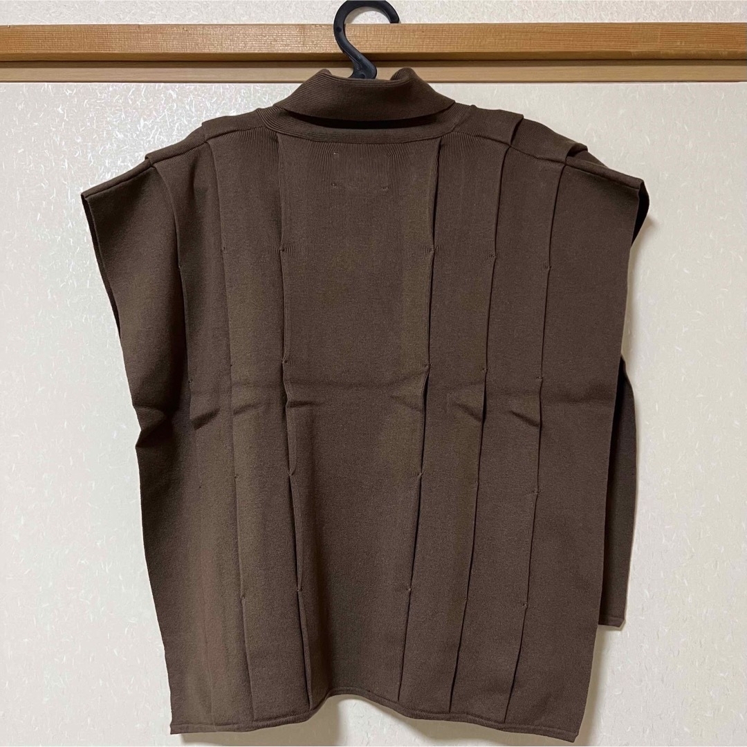 PLEATS SHAWL COLLAR VESTトップス