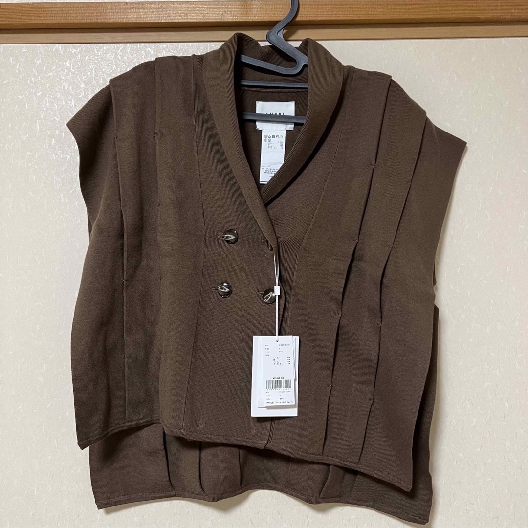 PLEATS SHAWL COLLAR VESTトップス