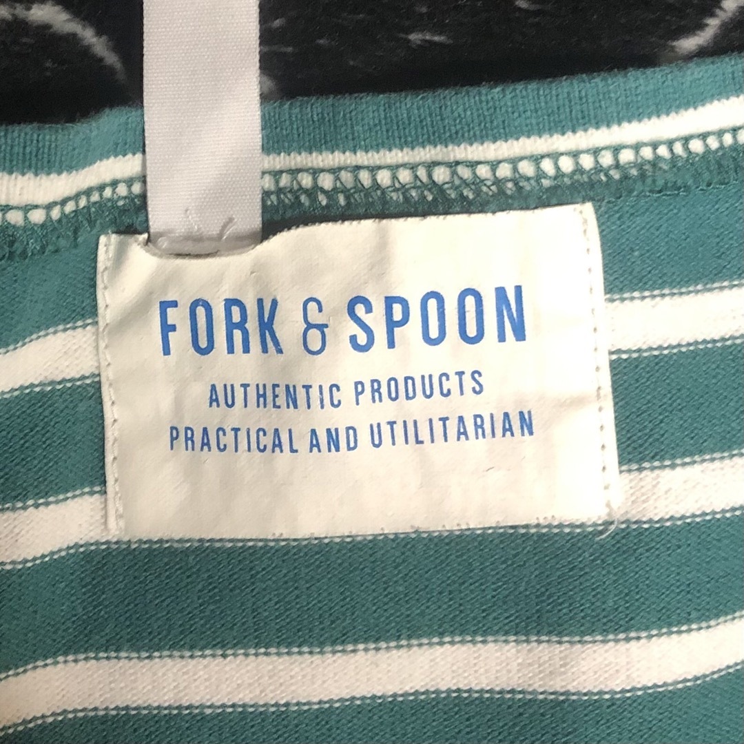 FORK&SPOON(フォークアンドスプーン)のfork&spoon ヴィンテージ　ストライプ　Tシャツ　グリーン　ホワイト メンズのトップス(Tシャツ/カットソー(半袖/袖なし))の商品写真