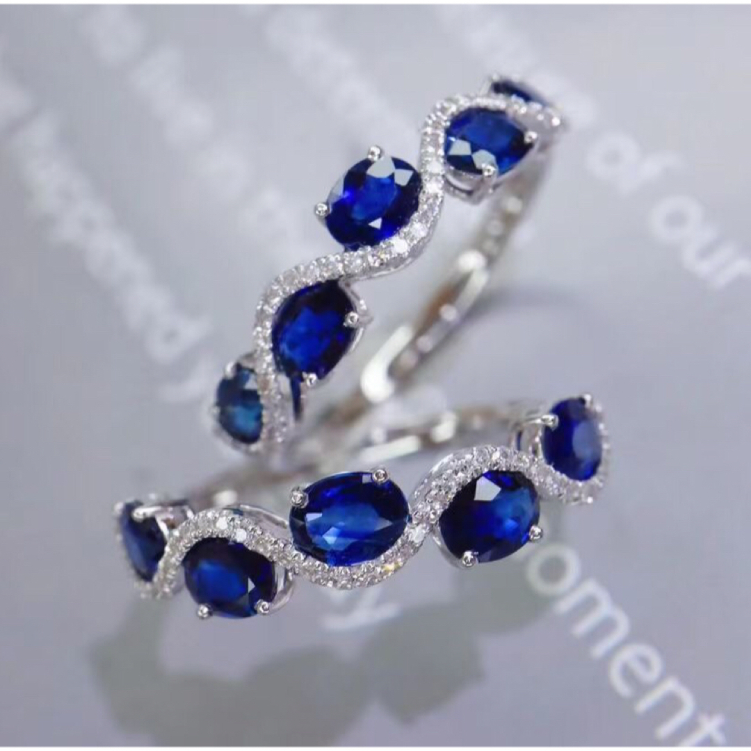 ⭐天然 ロイヤルブルーサファイア ダイヤ リング k18 1.81ct