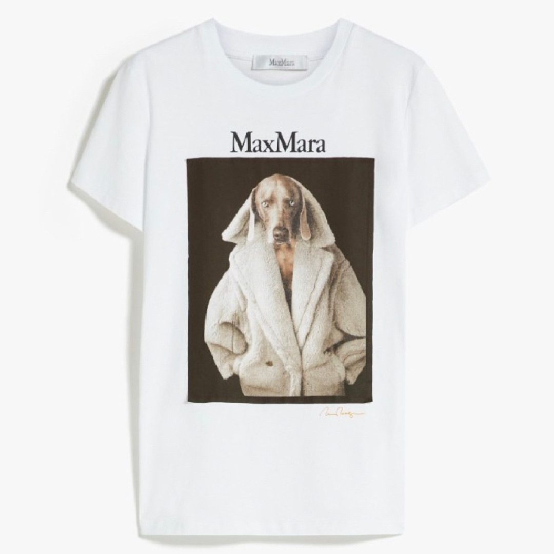 Max Mara - MAX MARA 新作 大人気 DOG Tシャツ ホワイト M 新品・未
