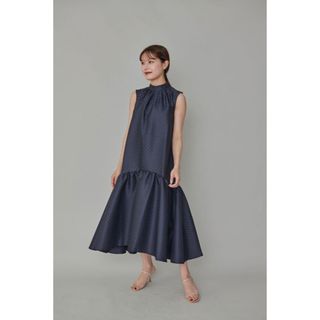 アニュアンス(ánuans)のL'Or  ロル Irregular Hem Jacquard Dress(ロングワンピース/マキシワンピース)