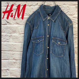 エイチアンドエム(H&M)のh&m シャツ　デニムシャツ メンズ　レディース　[ M ](シャツ)