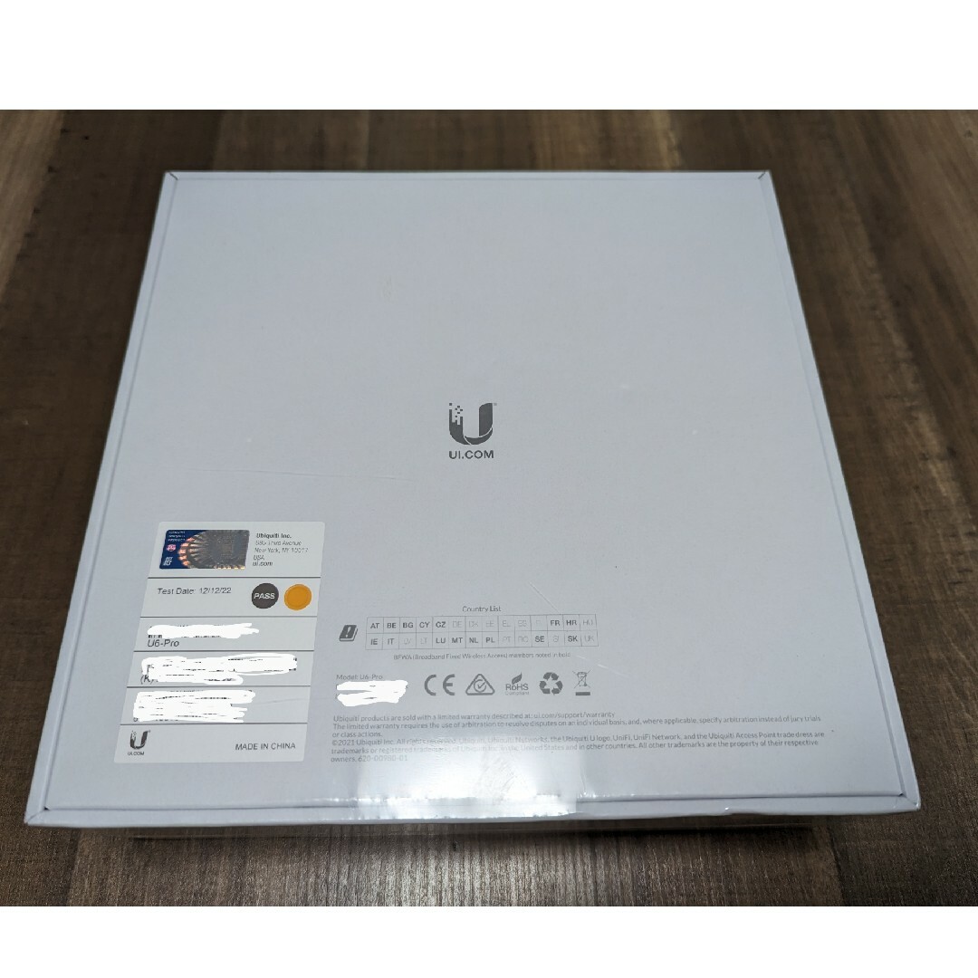 Ubiquiti ワイヤレスアクセスポイント U6-Pro WiFi 6 スマホ/家電/カメラのPC/タブレット(PC周辺機器)の商品写真