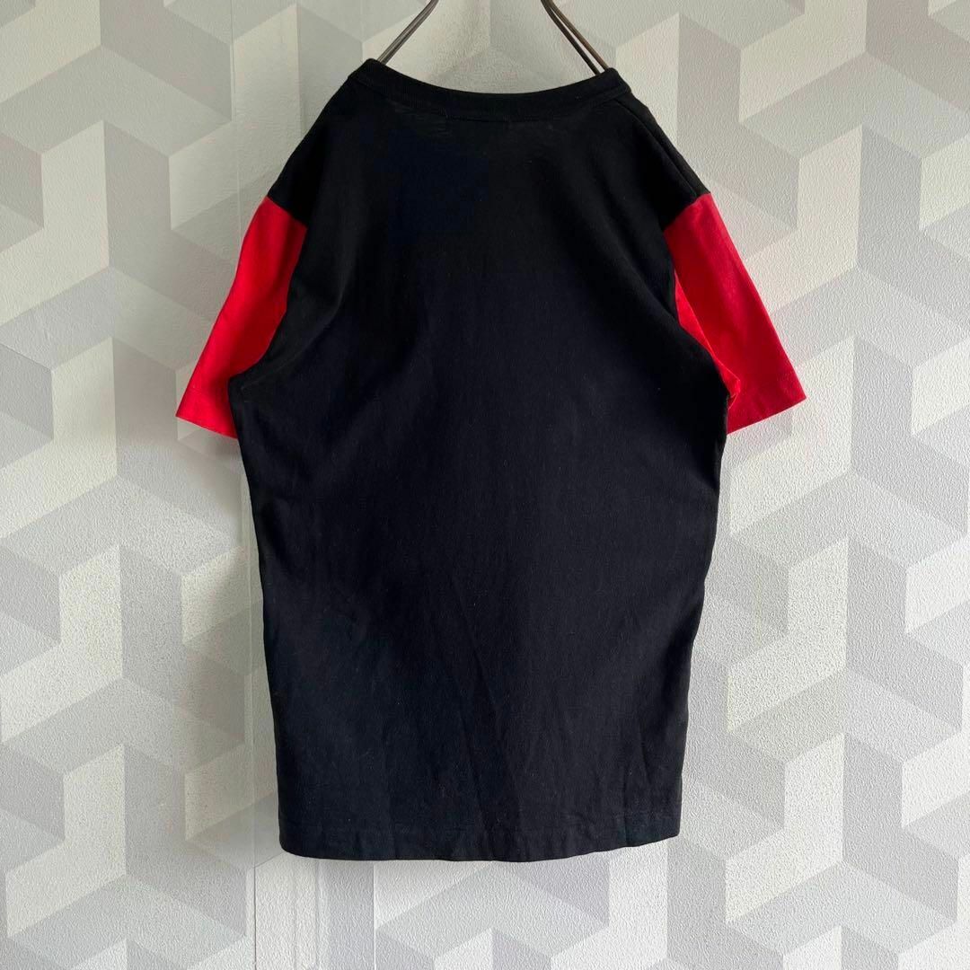 COMME des GARCONS(コムデギャルソン)の【コムデギャルソン】AD2006 切り替え プリント Tシャツ カットソー 黒赤 レディースのトップス(Tシャツ(半袖/袖なし))の商品写真