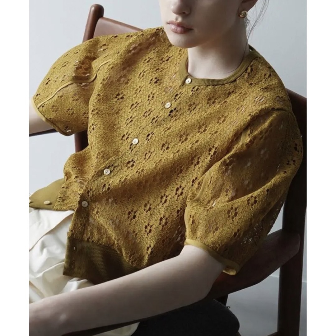 CLANE(クラネ)のclane VINTAGE LACE MINI PUFF CARDIGAN レディースのトップス(カーディガン)の商品写真