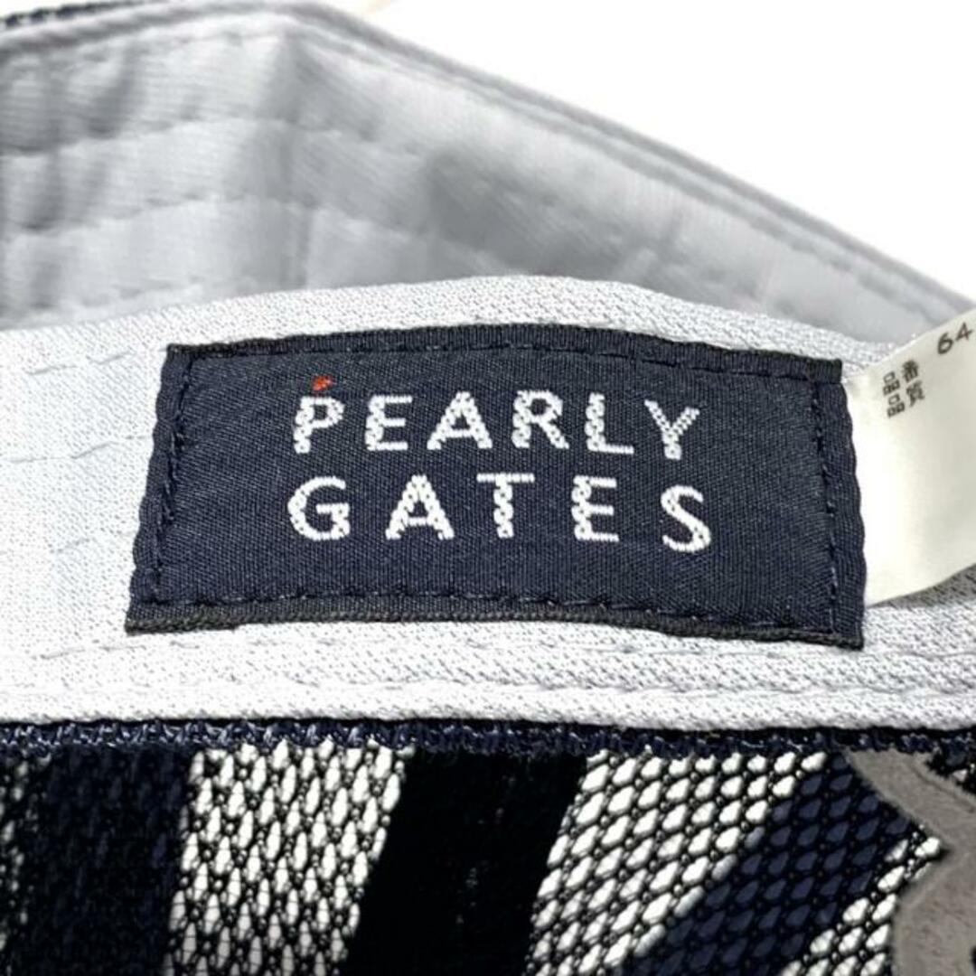 PEARLY GATES(パーリーゲイツ)のパーリーゲイツ キャップ - 白×ネイビー レディースの帽子(キャップ)の商品写真