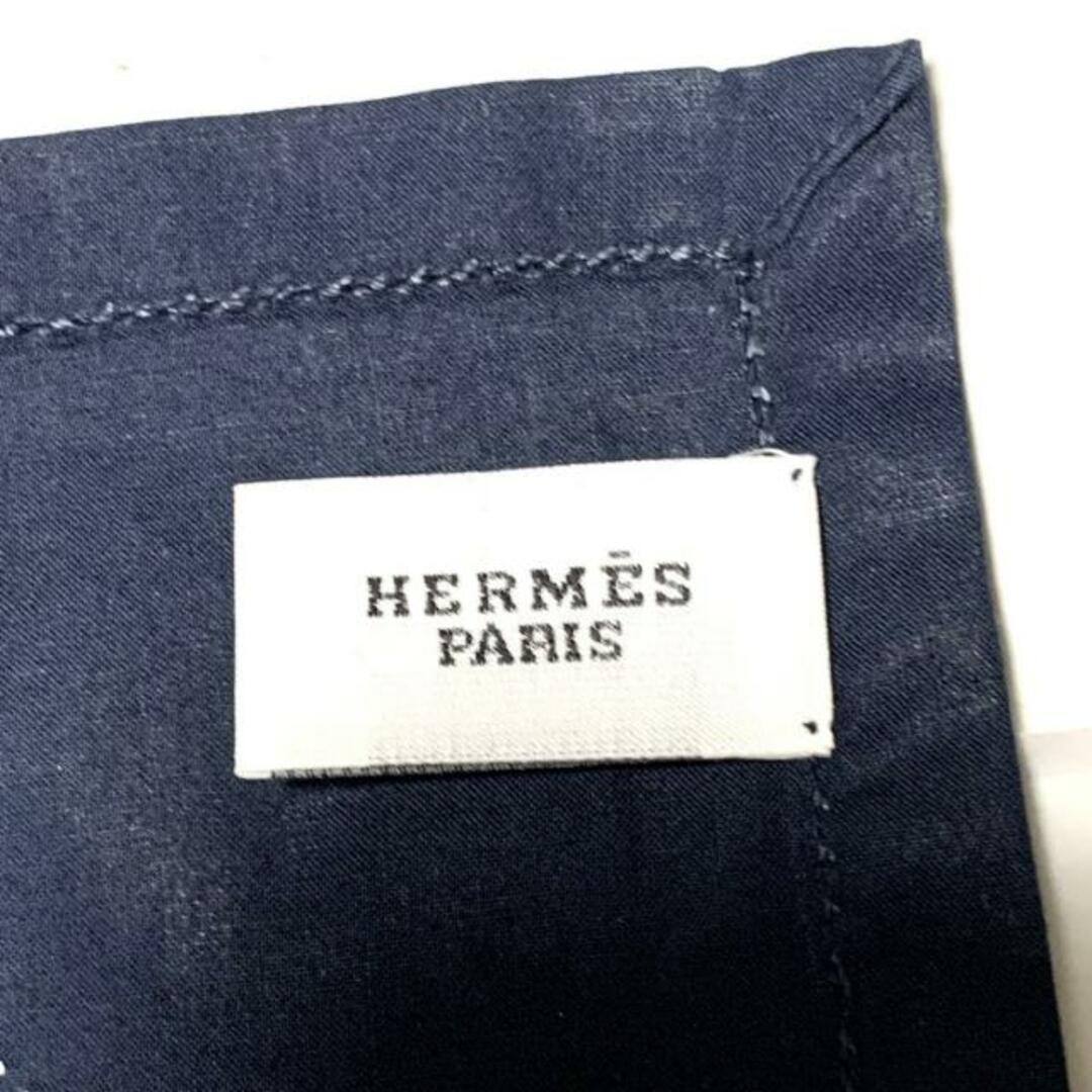 Hermes(エルメス)のエルメス ハンカチ - ダークネイビー×白 レディースのファッション小物(ハンカチ)の商品写真