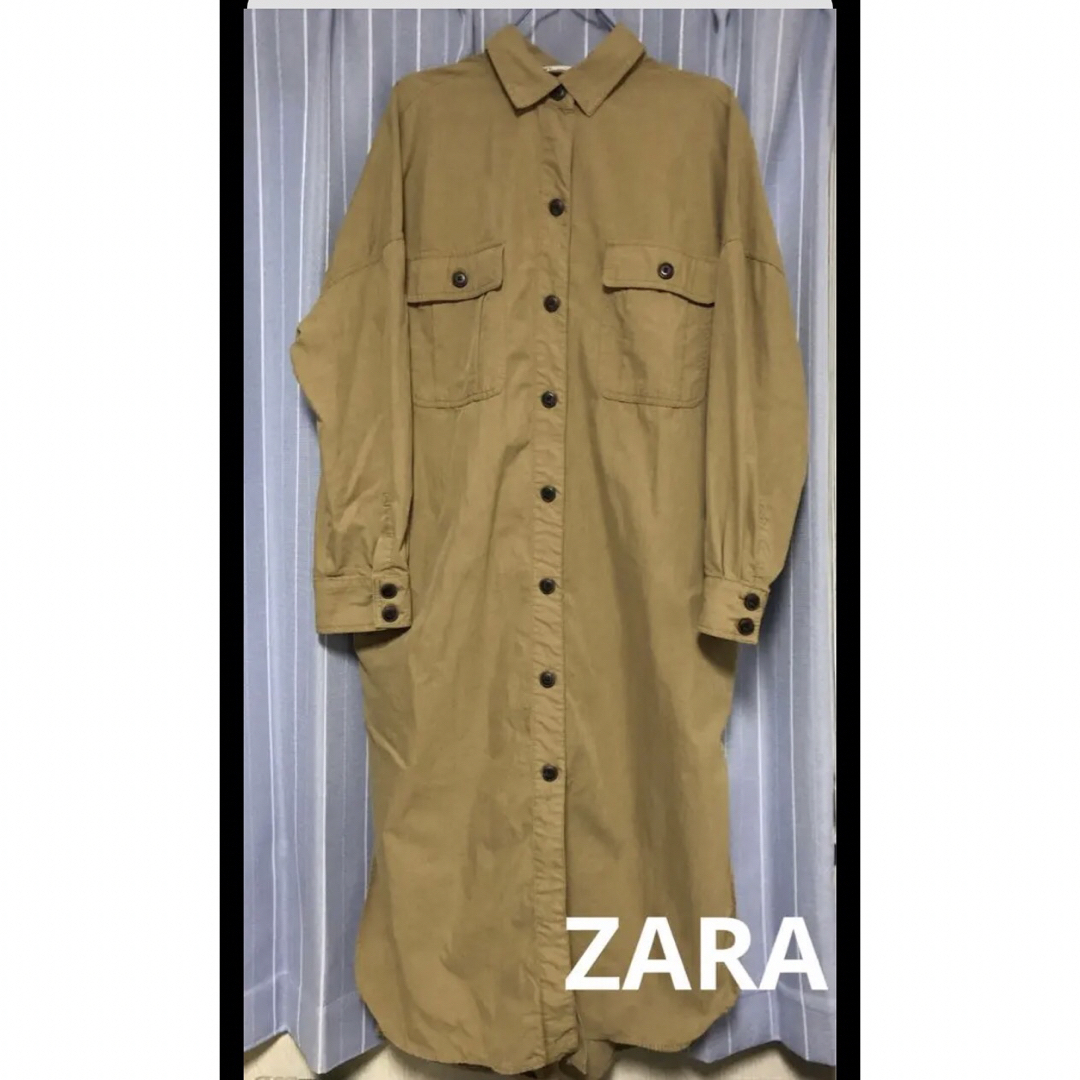ZARA(ザラ)のZARA ザラ　ワイドロングシャツ　MーLサイズ レディースのトップス(シャツ/ブラウス(長袖/七分))の商品写真